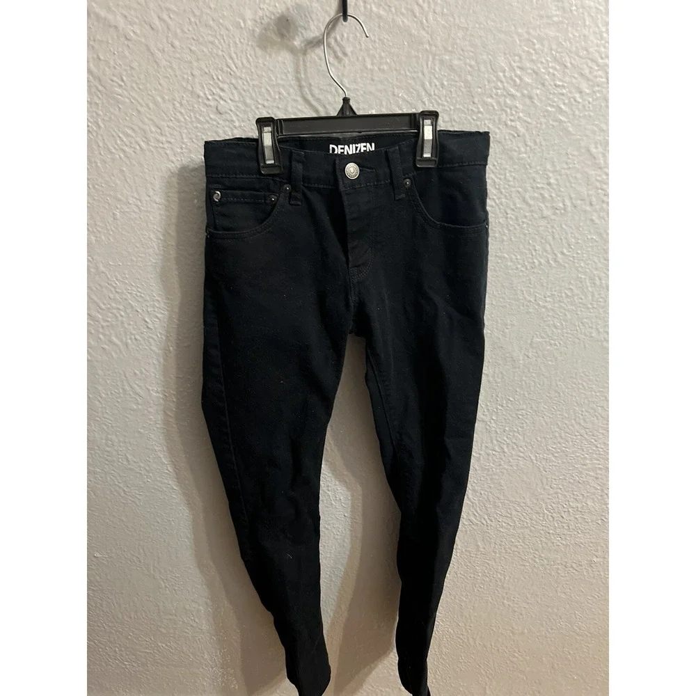 Denizen Levis Black Jeans Denim Skinny Fit Adjustable Waist Girls‎ 12